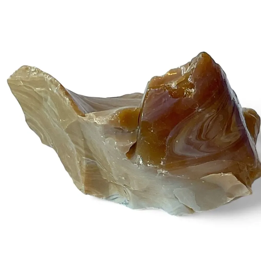Carmel‎ Chocolate Art Glass Cullet Opaque Multitone Swirl Slag Glass #4XL90
